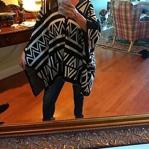 Black and white tribal print sweater